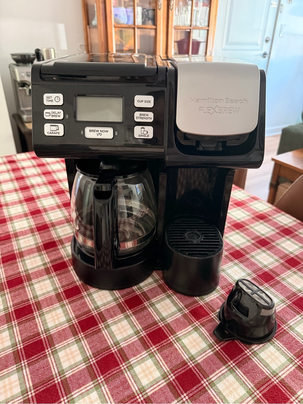 Hamilton Beach Black Dual-Brew Coffee Maker with Glass Carafe